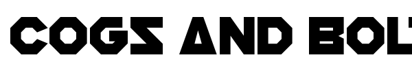 Cogs And Bolts font preview